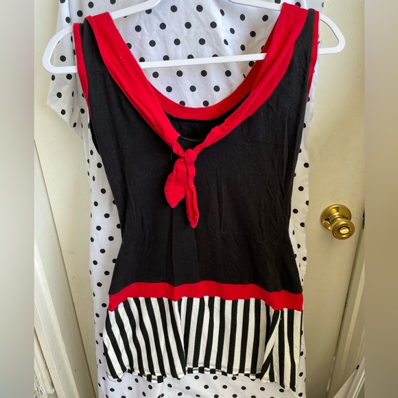 Too Fast Sailor Striped Tunic/Mini Dress - Picture 2 of 2
